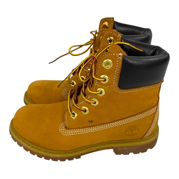 Timberland Womens Premium 6” Boots Waterproof Wheat Nubuck - Picture 3 of 14